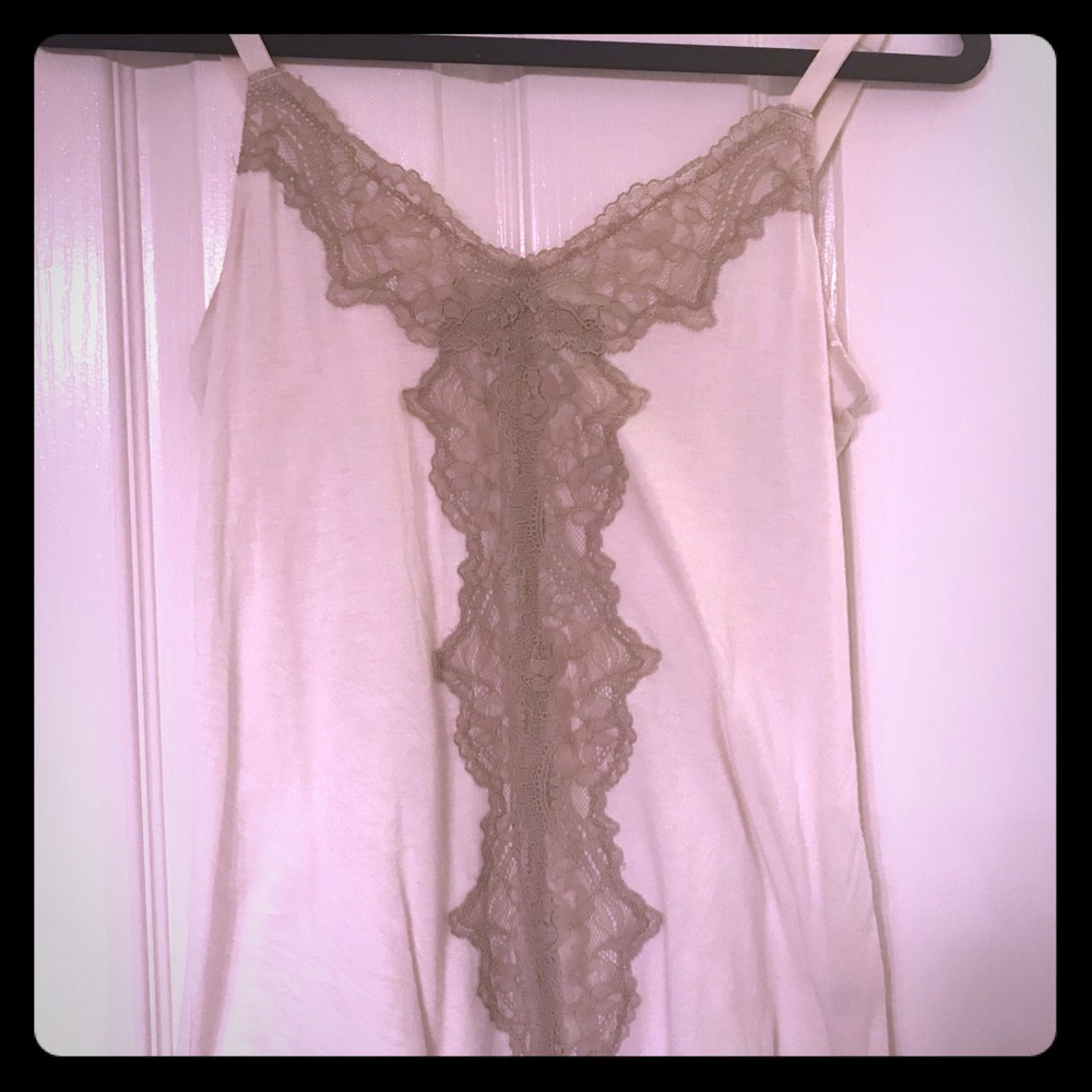 White lace tank